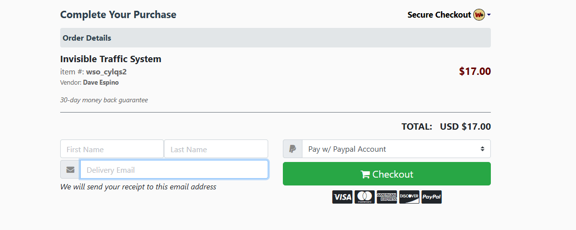 invisible traffic system checkout